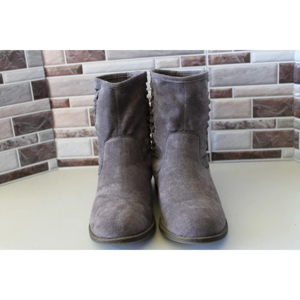 Dolce by Mojo Moxy Jody Women's Boots Faux Suede Gray Size: 6